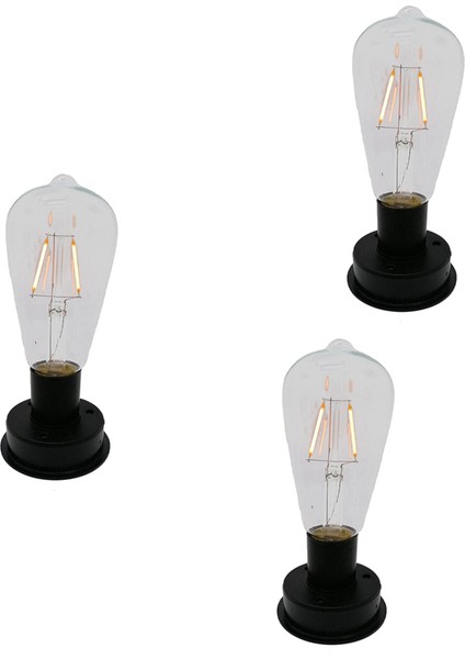 3 Adet Güneş LED Tungsten Filament Ampul Lamba 2800 K Otomatik Işık Sensörleri Çit Gece Işıkları Bahçe Lambası (8.5 Cm) (Yurt Dışından)