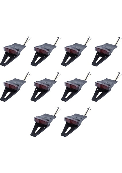10X Motosiklet Dirt Bike LED Kuyruk Arka Fren Plaka Işığı (Yurt Dışından)