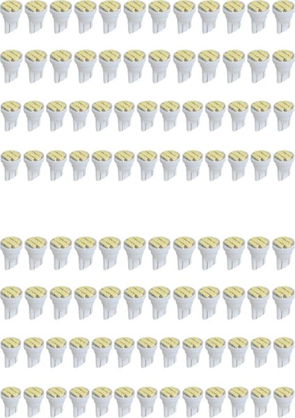 100 Adet T10 8smd Parlak Beyaz LED Iç Ampuller W5W 194 158 168 2825 6000K (Yurt Dışından)