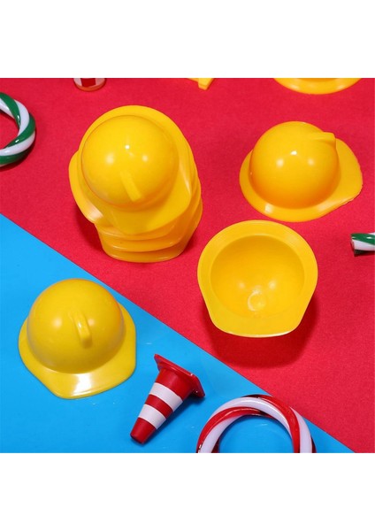 50 Adet Mini Trafik Konileri 50 Adet Mini Baret, Mini Trafik Yol Işaretleri Inşaat Konileri Parti Malzemeleri (Yurt Dışından) fırsatları