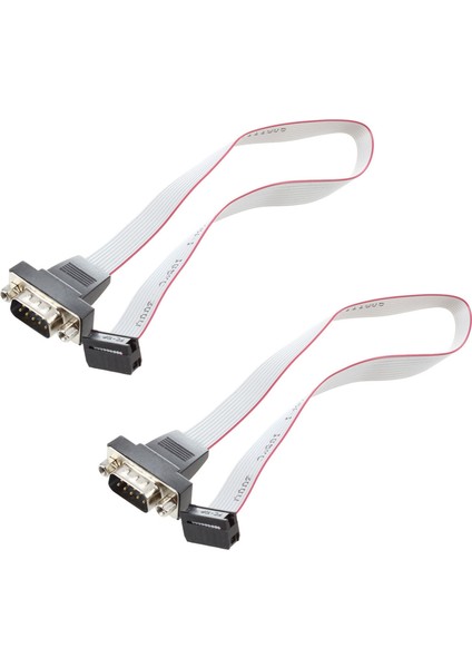 2x Db9 RS232 - 10 Pinli Şerit Kablo Konnektör Adaptörü (Yurt Dışından)