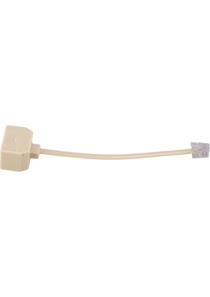 RJ11 6P4C 2 Çıkışlı Telefon Jakı Hattı Ayırıcı Adaptör Bej (Yurt Dışından)