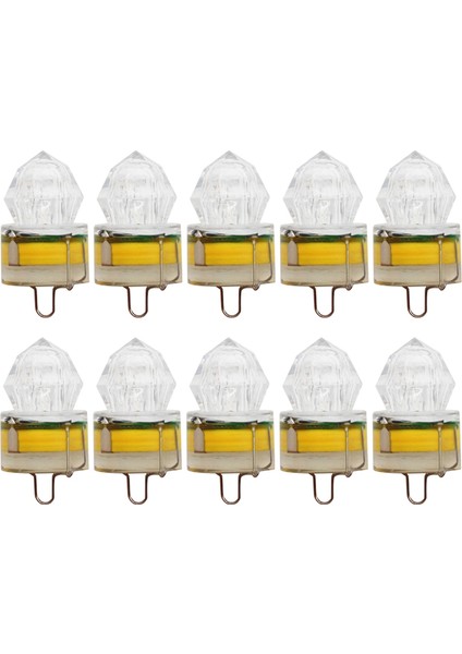 10 Adet Mini LED Su Geçirmez Balıkçılık Yem Işık Kalamar Yem Derin Damla Sualtı Balık Cazibesi Lambası, Renkli (Yurt Dışından)