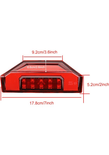 LED Kuyruk Işık Utv Arka Arka Lambası Fren Lambası Genel Crew 570 900 1000 Pro Xd Xp 2013-2019 Kırmızı (Yurt Dışından) modelleri