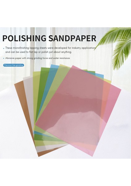 7 Adet/takım Alıştırma Film Levhaları Çeşitleri Hassas Parlatma Zımpara Kağıdı 1500/2000/4000/6000/8000/10000/12000 Irmik (Yurt Dışından) modelleri
