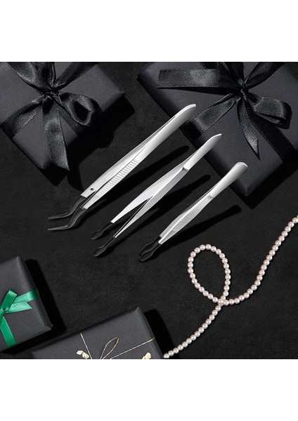 3 Adet Uçlu Kauçuklu Cımbız, Marring Olmayan Silikon Uçlu Cımbız Kauçuk Kıvrık Uçlu Düz Cımbız, Laboratuvar Cımbızı (Yurt Dışından) indirimleri