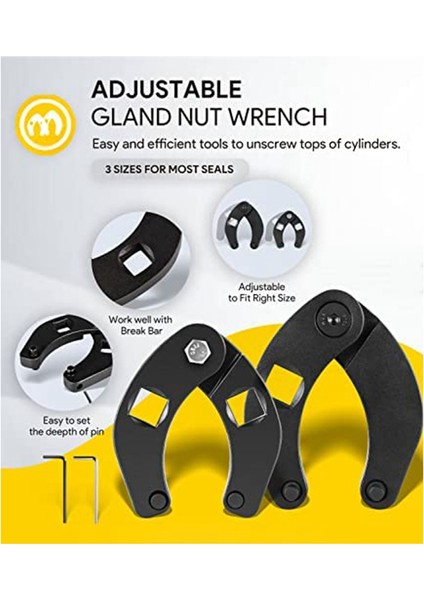 3 Paket Hidrolik Conta Kurulum Araçları Hidrolik Silindir Piston Tamir Contası Kiti, Çiftlik ve Inşaat Ekipmanları Için (Yurt Dışından) modelleri