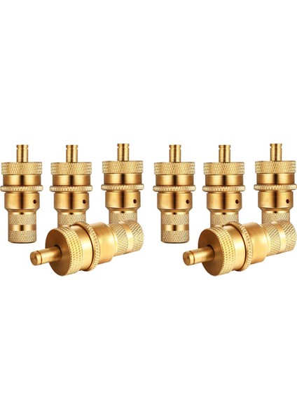 8 Adet Offroad Pirinç Lastik Havalandırma Makinesi S Kiti Otomatik 6-30PSI Lastik Lastik Basıncı Tahliye Vanası Deflatörler Hava Alma Vanası (Yurt Dışından)