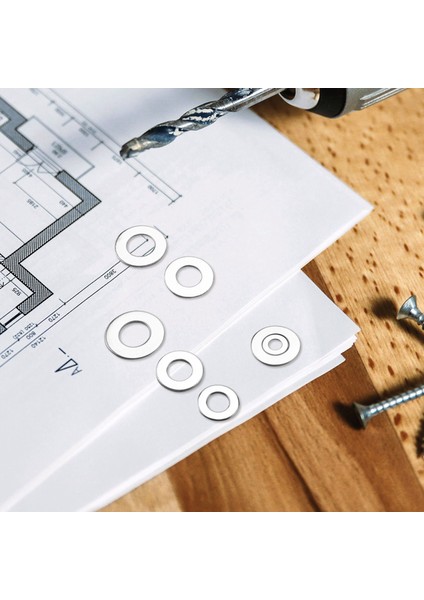 Paslanmaz Çelik Düz Pul Seti 1160 Parça, 9 Boyut - M2 M2.5 M3 M4 M5 M6 M8 M10 M12 (Yurt Dışından) indirimleri