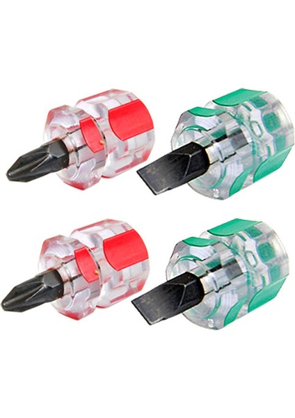 2x Mini Kısa Güdük Phillips Oluklu Tornavida Seti (Yurt Dışından)