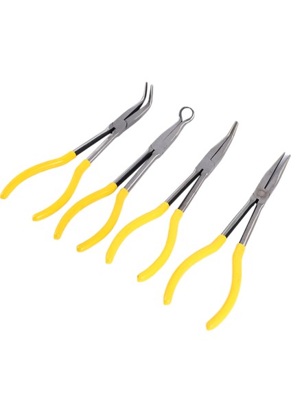 4 Adet 11 Inç Ekstra Uzun Kargaburun Seti Düz Bükülmüş Uçlu Mekanik Ekipman El Aletleri (Yurt Dışından) modelleri