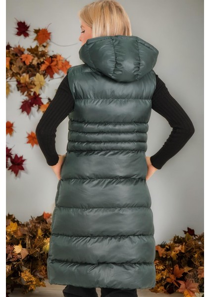 Z6757 Dewberry Bayan Yelek-Düz Yeşil fiyatları