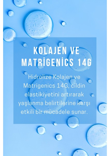 Dolgunlaştırıcı ve Yoğun Nemlendirici Kolajen, Hyaluronic Acid, Algae Cilt Bakım Serumu 30 ml