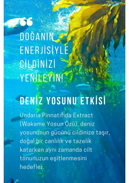 Dolgunlaştırıcı ve Yoğun Nemlendirici Kolajen, Hyaluronic Acid, Algae Cilt Bakım Serumu 30 ml