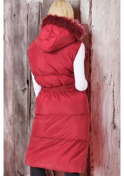 Z6744 Dewberry Bayan Yelek-Açık Bordo fiyatları