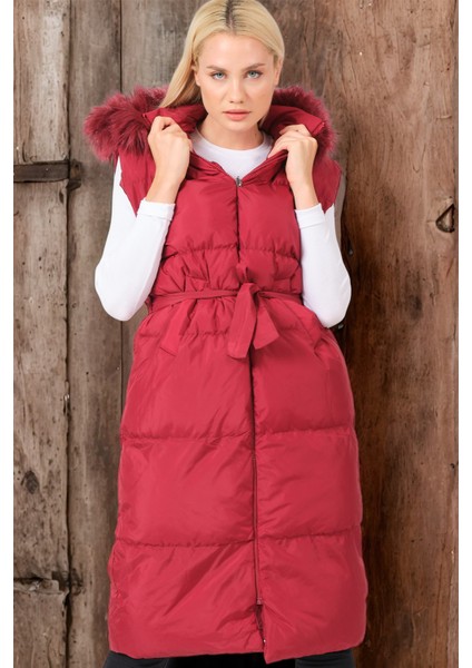 Z6744 Dewberry Bayan Yelek-Açık Bordo modelleri