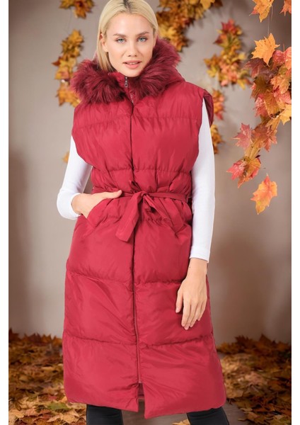 Z6744 Dewberry Bayan Yelek-Koyu Bordo