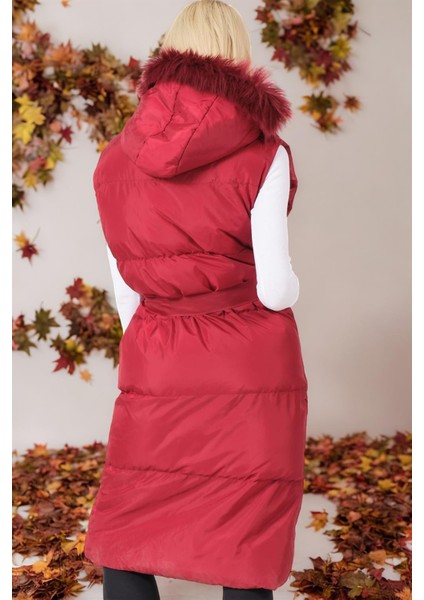 Z6744 Dewberry Bayan Yelek-Koyu Bordo fiyatları