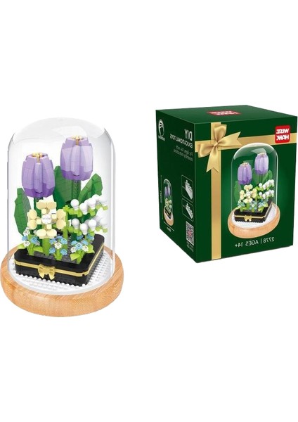 Özelleştirilmiş Yapı Taşları Çiçek Mikro Blok 3D Bulmaca Çiçekçi Piksel Tuğla Mini Yapı Taşları Çocuk Oyuncakları Için (Yurt Dışından)