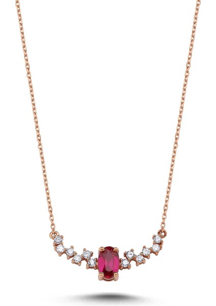 0,64 Karat Pırlantalı Yakut Kolye