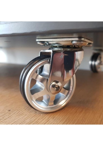 Sessiz Lüx Contalı Mobilya Tekeri Alüminyum Gövde 65 Mm. Frenli modelleri