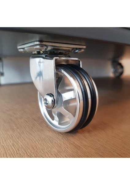 Sessiz Lüx Contalı Mobilya Tekeri Alüminyum Gövde 98 Mm. Düz modelleri