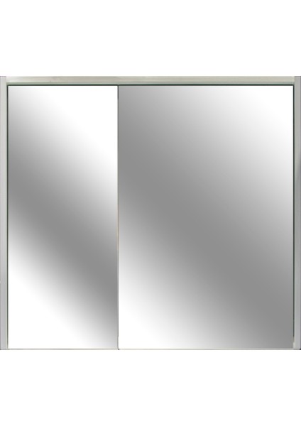 Meta Aydınlatmalı Dolaplı Ayna Mat Beyaz 90 cm KB300005