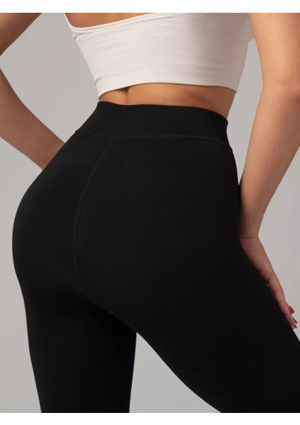 Ravena Pelüşlü Çorap Tayt Örme Seamless Model Içi Tüylü Siyah Renk fiyatları