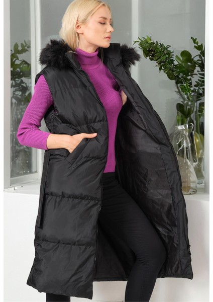 Z6744 Dewberry Bayan Yelek-Açık Siyah modelleri