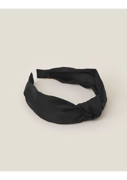 Düğümlü Siyah Renk Kumaş Saç Bandı fiyatları