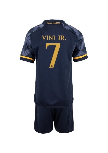 Real Madrid 2023/24 Yeni Sezon Vini Jr Deplasman Çocuk Forması Şort Çorap 3'lü Set