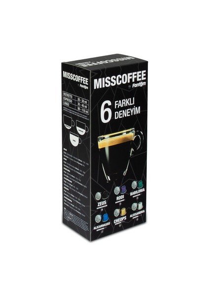 Mısscoffee 6 Farklı Deneyim Kutusu Nespresso Sistem Uyumlu