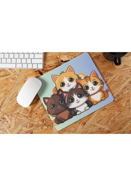 Minik Kedicikler Baskılı Hediyelik ve Günlük Mouse Pad