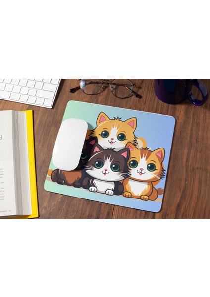 Minik Kedicikler Baskılı Hediyelik ve Günlük Mouse Pad