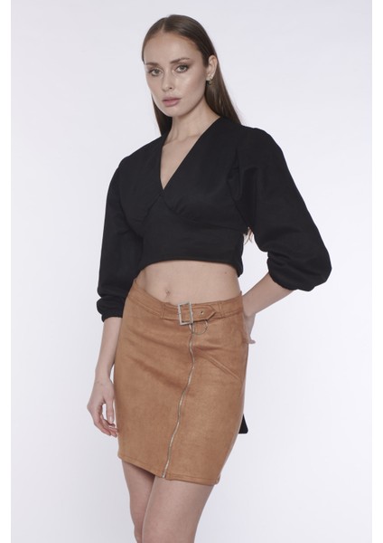 Fermuar Detaylı Süet Etek fiyatları