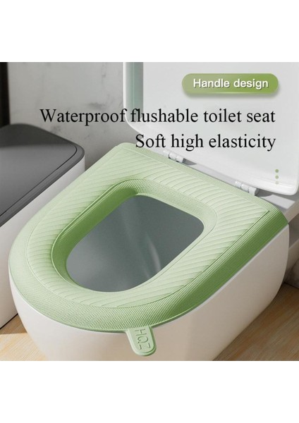 Evrensel Tuvalet Klozet Kapağı Süngeri Su Geçirmez Yumuşak Yıkanabilir Klozet Kılıfı Minderi