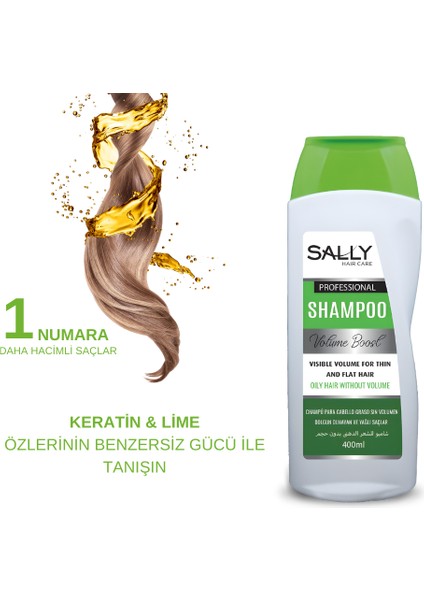 Yağlı Saçlar İçin Hacim Arttırıcı - Dolgunlaştırıcı - Volume Boost Keratin Şampuan - 400ml