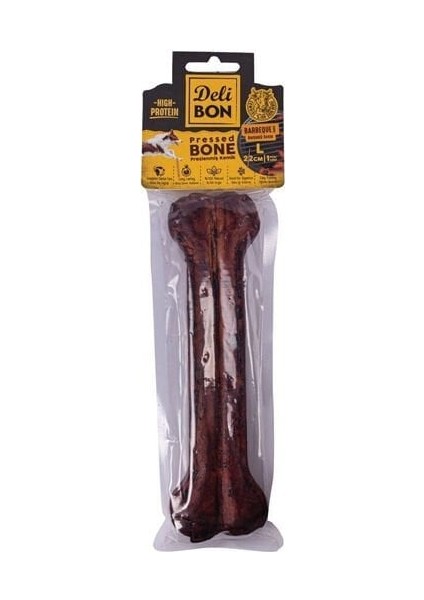 Deri Pres Barbekü Aromalı Kemik Köpek Ödülü Medium 22 cm 1 Adet