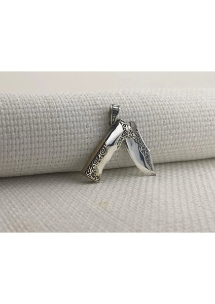 925 Ayar Gümüş Avcı Çakı Bıçak Tasarımlı Kolye Ucu