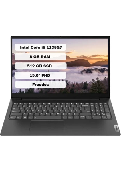 V15 G2 ITL Intel Core i5 1135G7 8GB 512GB SSD MX350 Freedos 15.6" FHD Taşınabilir Bilgisayar 82KB00HWTX