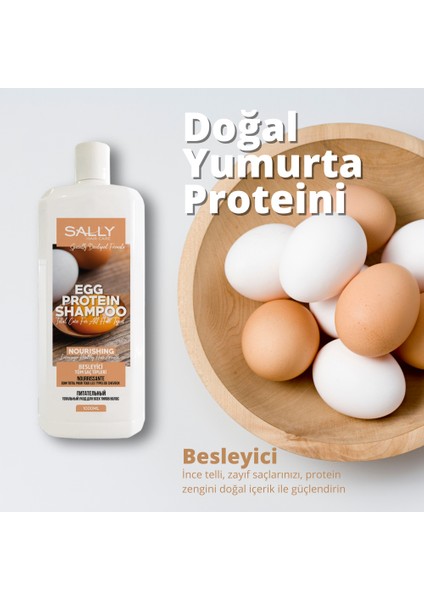 Şampuan Egg Yumurta Protein Özlü - Tüm Saç Tipleri 1 LT
