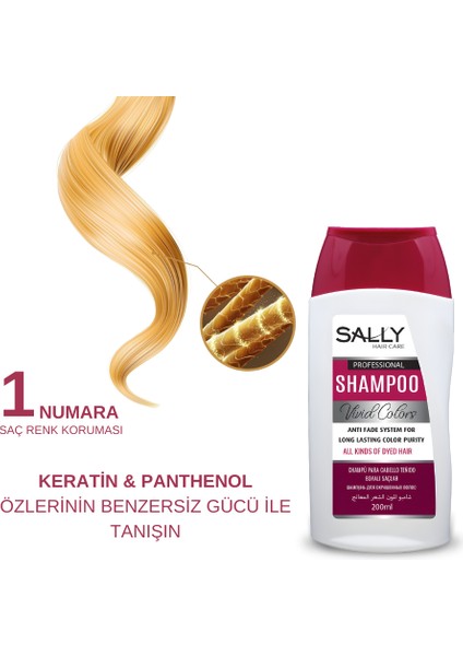 Boyalı Saçlar İçin Renk Koruyucu Şampuan -Panthenol Vivid Colors - 200 ML