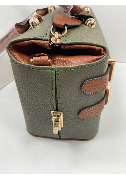 Yeşil Kahverengi Kadın Büyük Boy Şık Kullanışlı El Kol ve Omuz Çantası modelleri