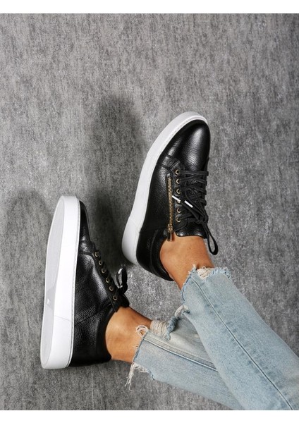 Lincoln Model Deri Erkek Siyah Sneaker fırsatları