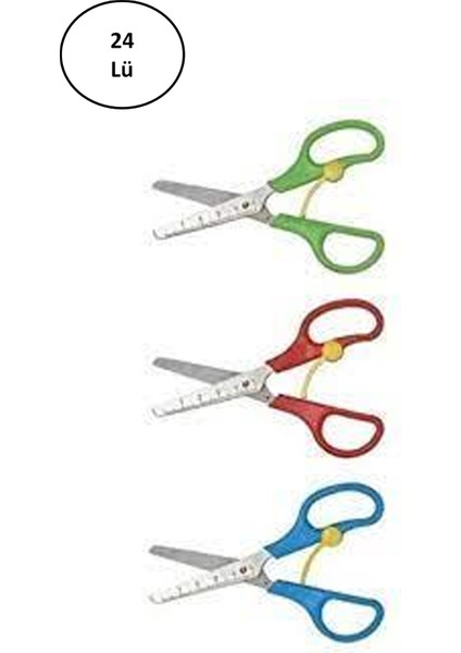 1055 Cetvelli Yaylı Okul Makası 24'lü