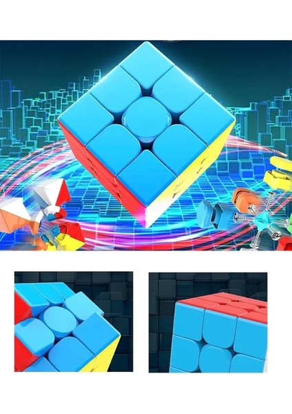 Berattoys Rubik Küp Zeka Küpü 3x3 Canlı Renkler Hız Küpü,fidget Oyuncak Seyahat Zeka Oyunu