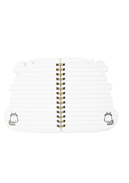 Sevimli Kedi A6 Çizgili Defter Sarı modelleri