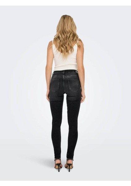 15225846 Only Onlblush Mıd Sk Dnm REA1099 Noos Kadın Jean Pantolon Black DENIM/REA1099