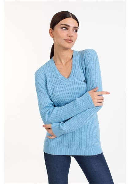 Vs Bayan V Yaka Saç Örgü U.kol Bluz 21 110 A.mavi fiyatları