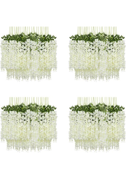 48 Paket (43,2 Ft) Yapay Wisteria Asma Sahte Wisteria Asılı Çelenk Ipek Uzun Asılı Çalı Çiçekleri Dize (Beyaz) (Yurt Dışından) fiyatları